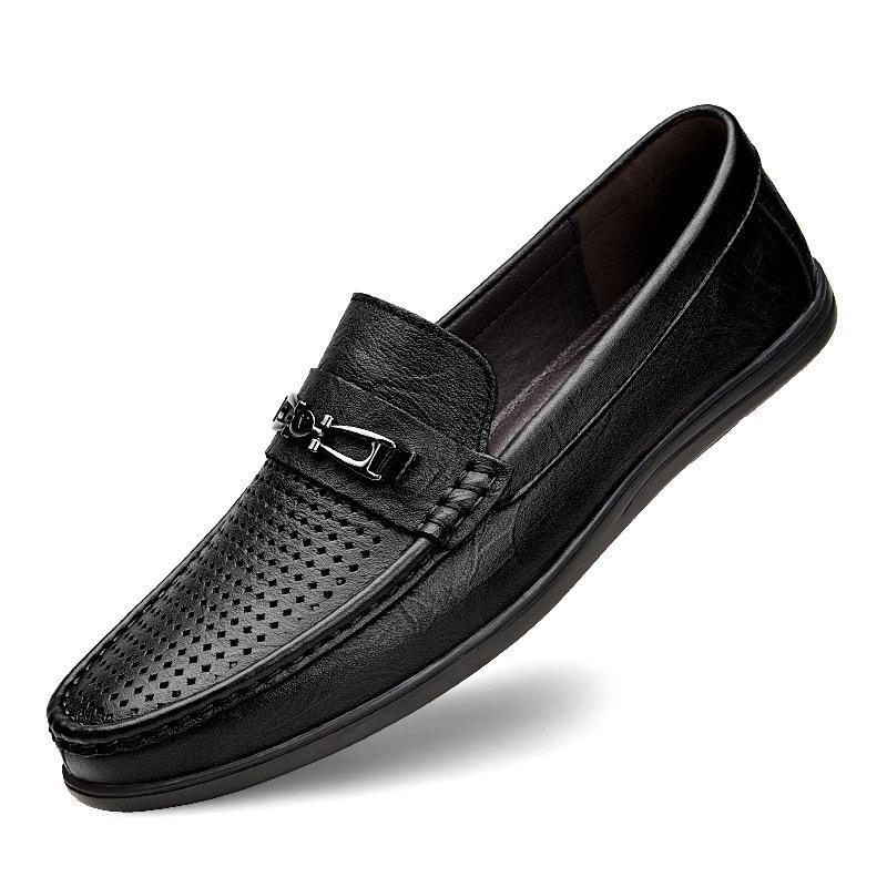 Men's Breathable Cowhide Loafers - New Style Casual Business Leather Shoes
