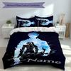 3pcs Custom Name Solo Leveling Bedding Set,Includes 1 Duvet Cover and 2 Pillowcases,All-season Bedroom Decor