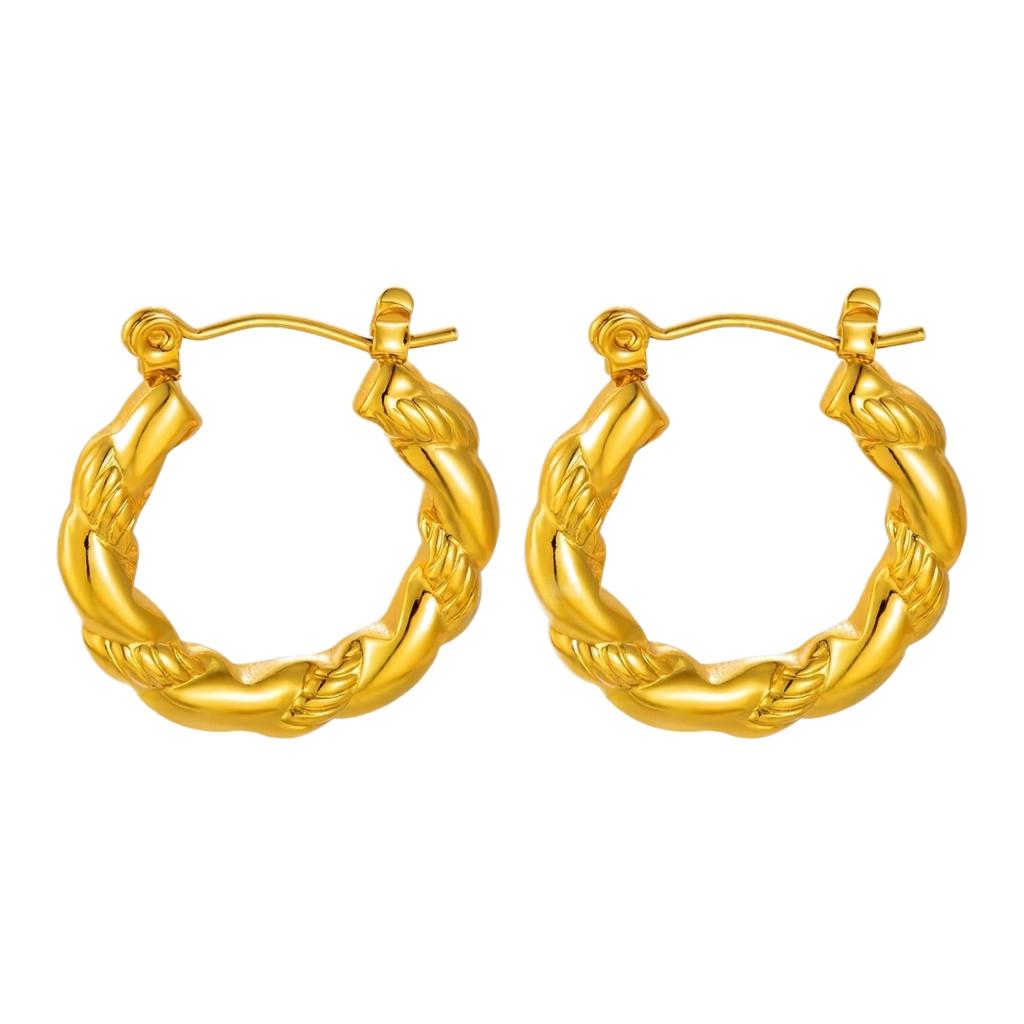 Boucles d'Oreilles en Acier Inoxydable pour Femmes Vintage Luxe Élégant Bijoux en Acier Titane