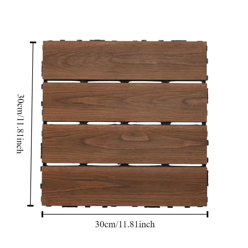 1pc Wooden floor tiles, outdoor terrace balcony DIY splicing installation, courtyard floor tiles