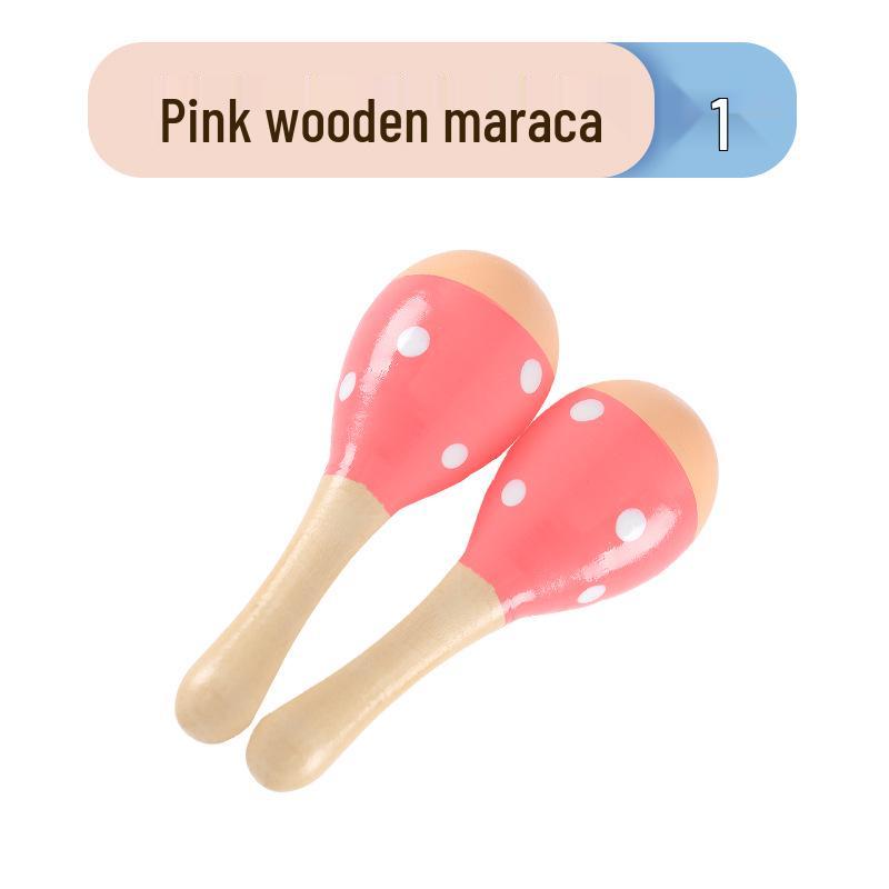 Infant & Toddler Wooden Maracas and Sand Eggs - Early Education Orff Percussion Instruments for Babies and Children