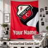 Wall Hanging Tapestry With Custom Name & Text, FC Utrecht Decorative Tapestry For Bedroom