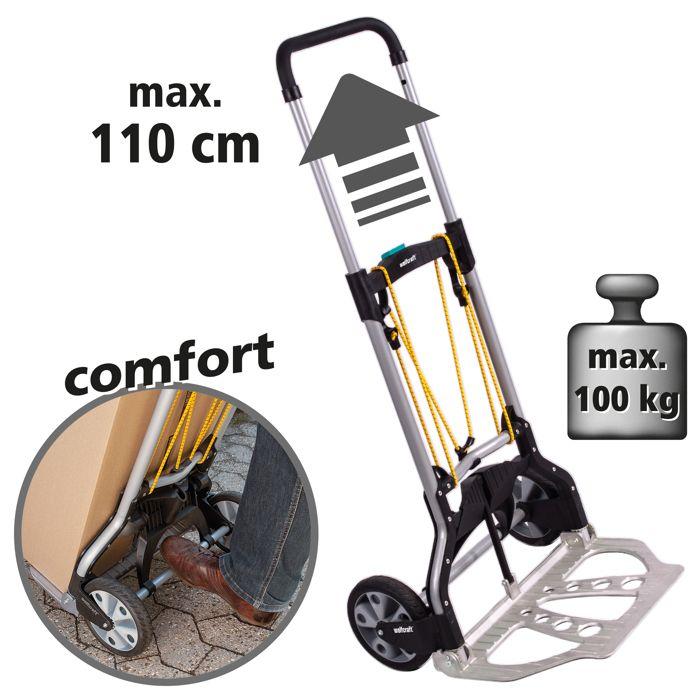 Skládací vozík Kompaktní a Všestranný - wolfcraft - Max. nosnost. 100 kg - TS 850 - 5501000