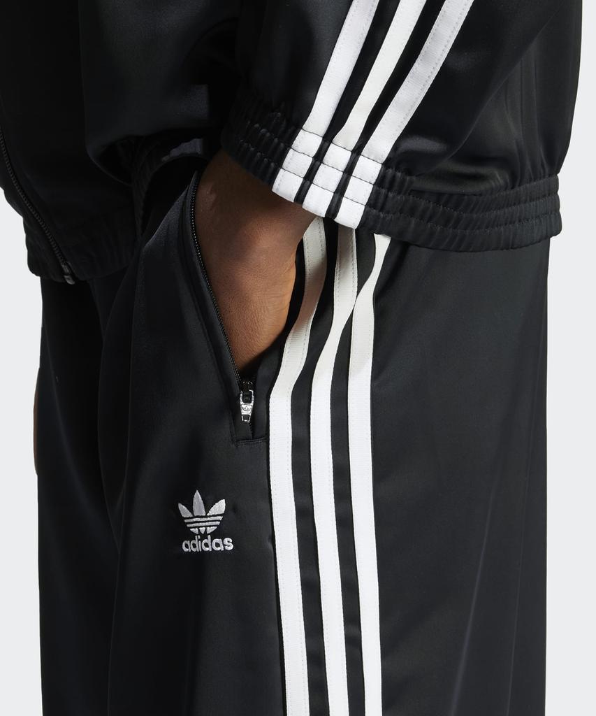 ADIDAS Satin Wide Leg Track Pants - Black:White / Iu2520