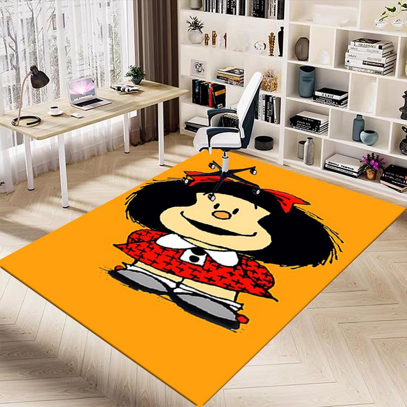 1pc Mafaldas Giant Pencil Adventure Carpet for Playroom Bedroom Living Room Sofa Home Decor,kids Game Area Rug Non-slip Floor Mat Y73028