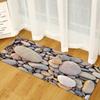 Long Rug Realistic Light-Tone Pebble Pattern Runner Rug Anti Slip Floor Mat Soft Wear Resistant Suitable for Kitchen Decor