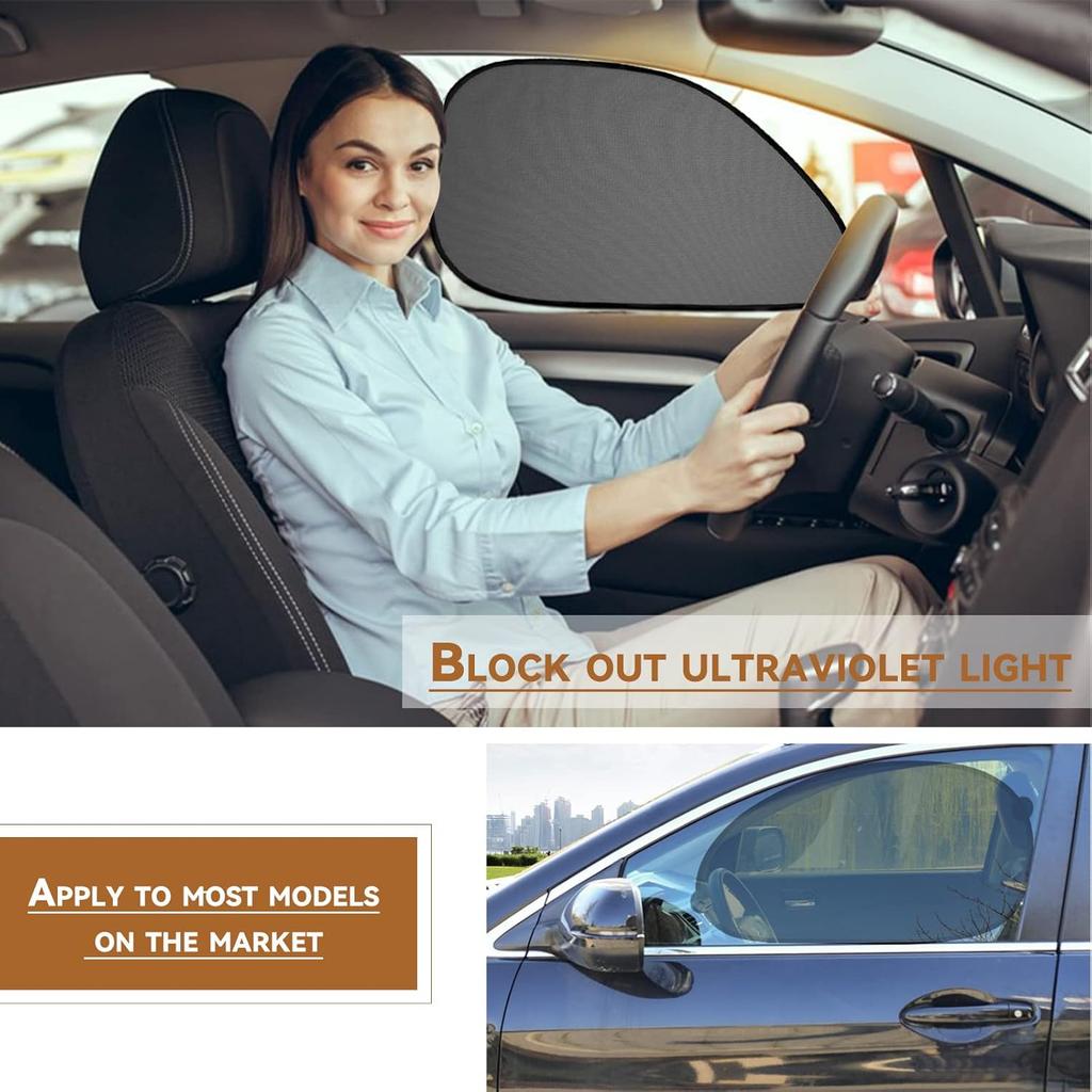 2 Pack Universal Car Window Shade For Baby, Kids, And Pets - Side Sun Visor, UV Rays Protection - Perfect For Van, SUV