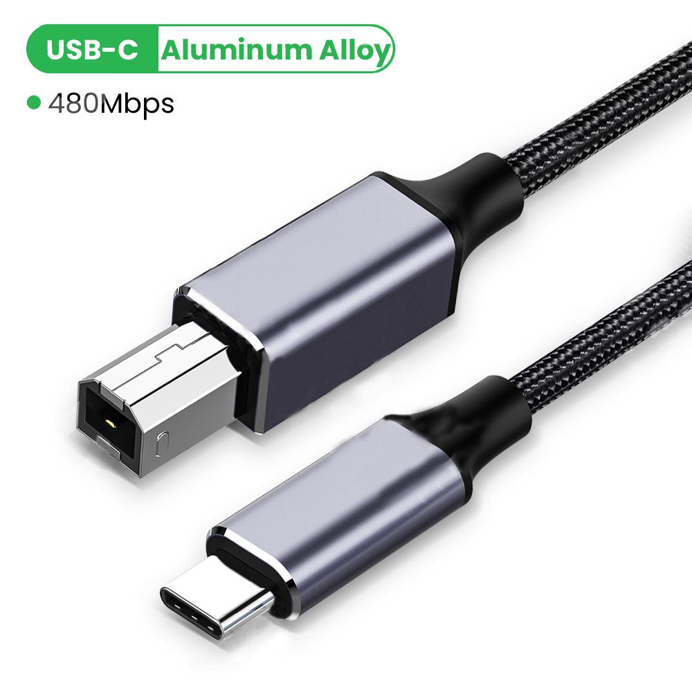 USB Type C Printer Cable USB A To B Printer Cable USB MiDi Scanner Cord USB Printer Cord For HP Canon Dell Epson Lexmark Cable