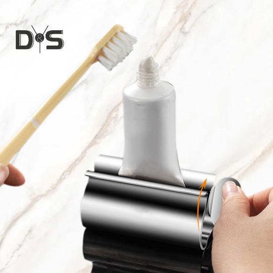 Stainless Steel Toothpaste Squeezer Compact Design Reusable Multifunctional Metal Toothpaste Tube Wringer Seat Holder Stand