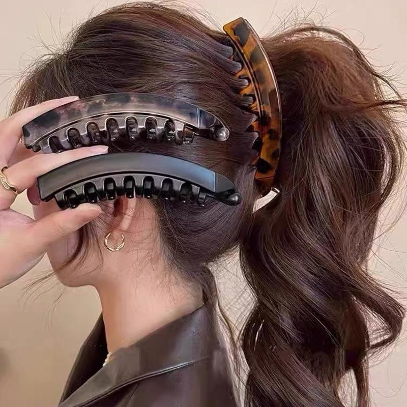 Non Slip Banana Claw Clips For Women Leopard Print Large Banana Clip For Thick Barrettes Ponytail Hairgrip Hair Accessories Gift