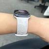 Silicone Watch Strap For Apple Watch Band Fashion Pattern Flower Engraving 49/44/45/40/42/38mm iWatch Series Ultra Band