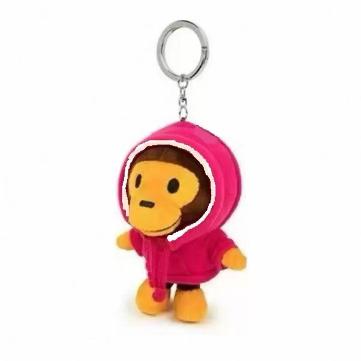 Bapex Babymilo Little Monkey Cartoon Plush Keychain Pendant - Kids Trendy Street Style