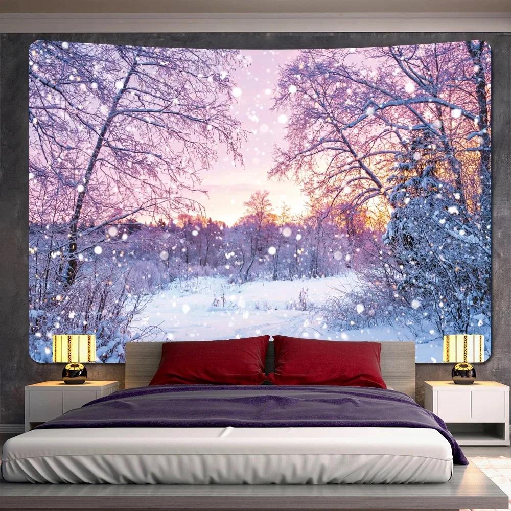 Christmas Tree Landscape Living Room Bedroom Home Wall Decoration Tapestry