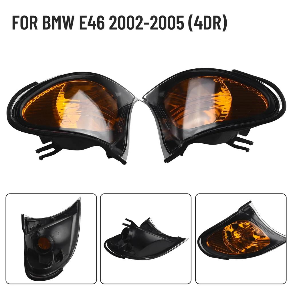 Lumină de colț pentru BMW 02-05 E46 SERIA 3 4D Sedan Lămpi de semnalizare lentilă galbenă Înlocuire lămpi exterioare auto