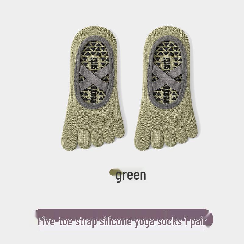 Non-Slip Women's Yoga Toe Socks - Lightweight Summer Pilates Socks for Beginners