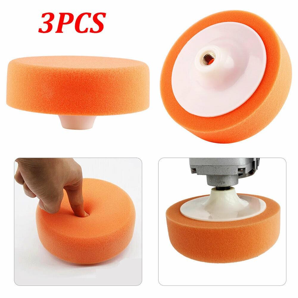 3pcs Car Polishing Sponge Buffing Pads for M14 Thread 6 Inch Diameter Soft Foam Polishing Heads for Vehicle Detailing