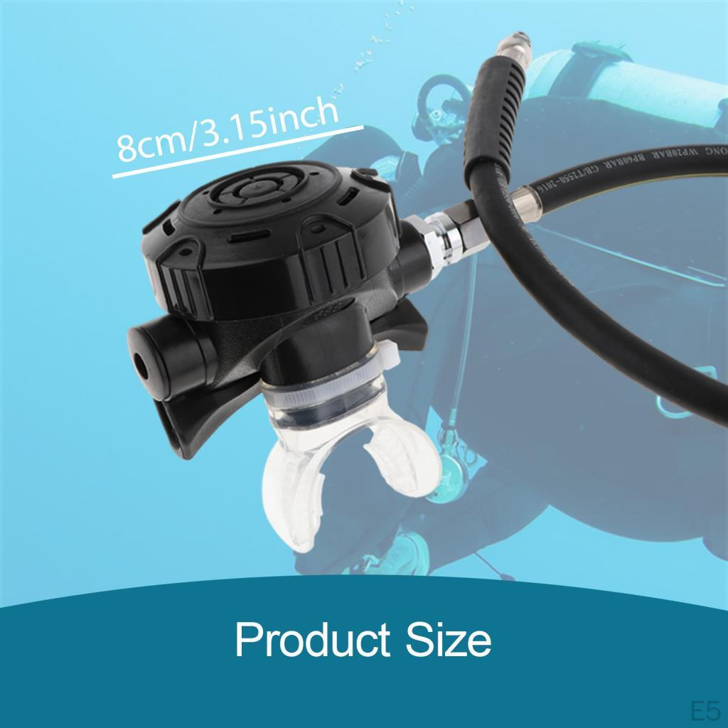 2ND Stage Diving Regulator with Transparent Mouthpiece Breathing Tube Breath Adjuster Snorkel