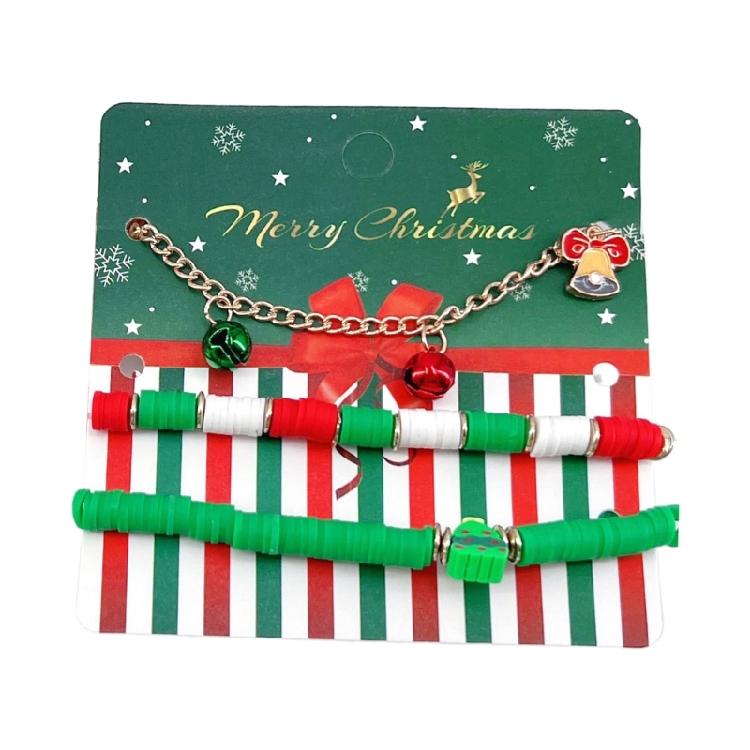 Christmas Wrist Chain Couples Children's Versatile Woven Bracelet Fashionable Handmade Bangle Trendy Wrist Jewelry Gift