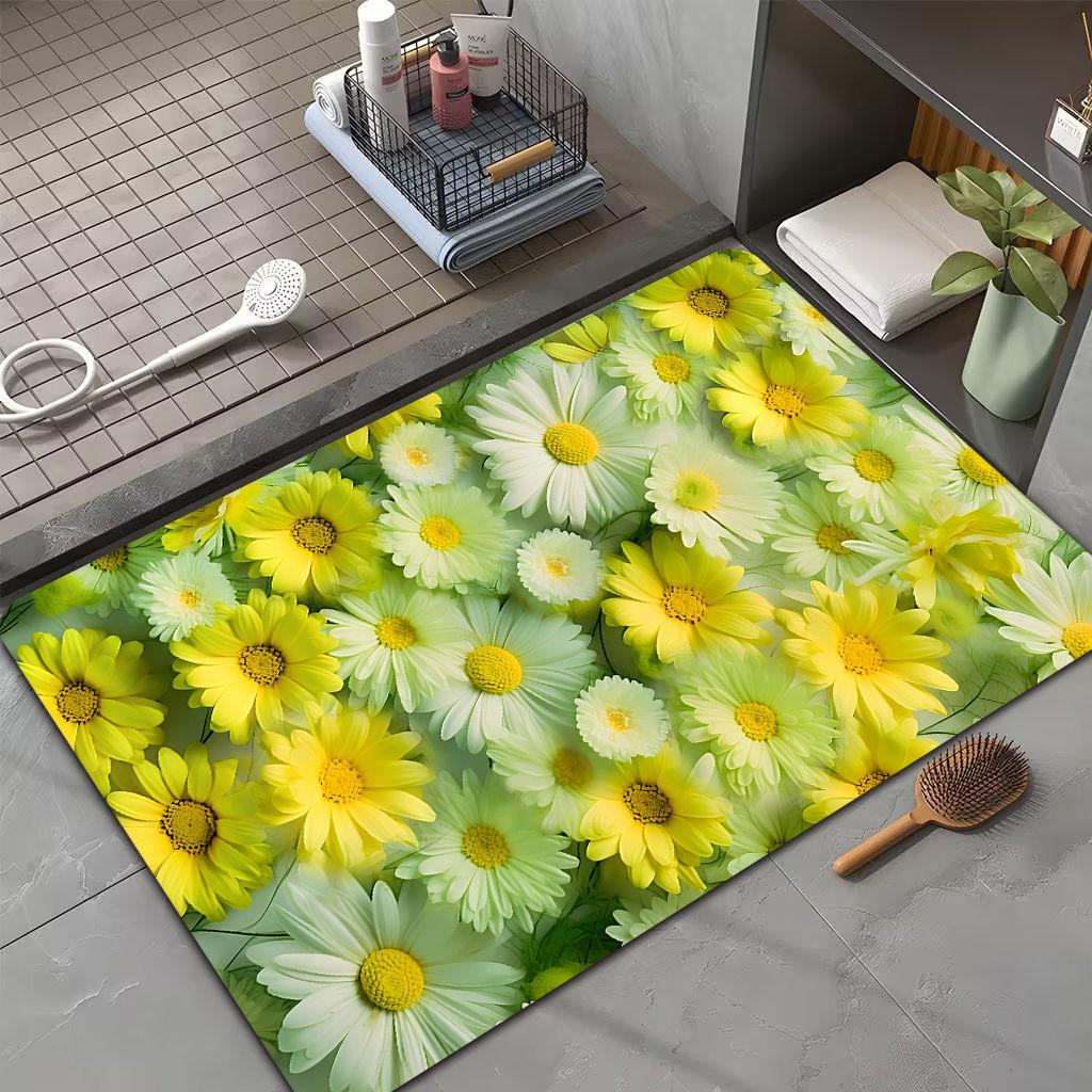 

Бытовой 3D противоскользящий коврик для пола Универсальный коврик для ног у входной двери Коврик для ванной комнаты Впитывающий коврик для пола в ванную комнату 40cm * 60cm