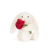 Konijn Knuffel 31cm Zacht Roze Wit Knuffeldier Vasthoudend Cadeau
