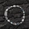 Exquisite Light Luxury 6mm Blue Colored Gemstone Bracelet Simple Small Fresh and Versatile Jewelry