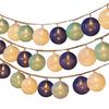 Cotton Ball String Light Waterproof Battery Powered 10/20/40 LEDs Christmas Wedding Halloween Holiday Party Decorative Fairy Lamp