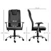 Office Chair Swivel Chair Height-Adjustable Executive Chair Desk Chair Ergonomic PU Black 66 X 73 X 108-118 Cm