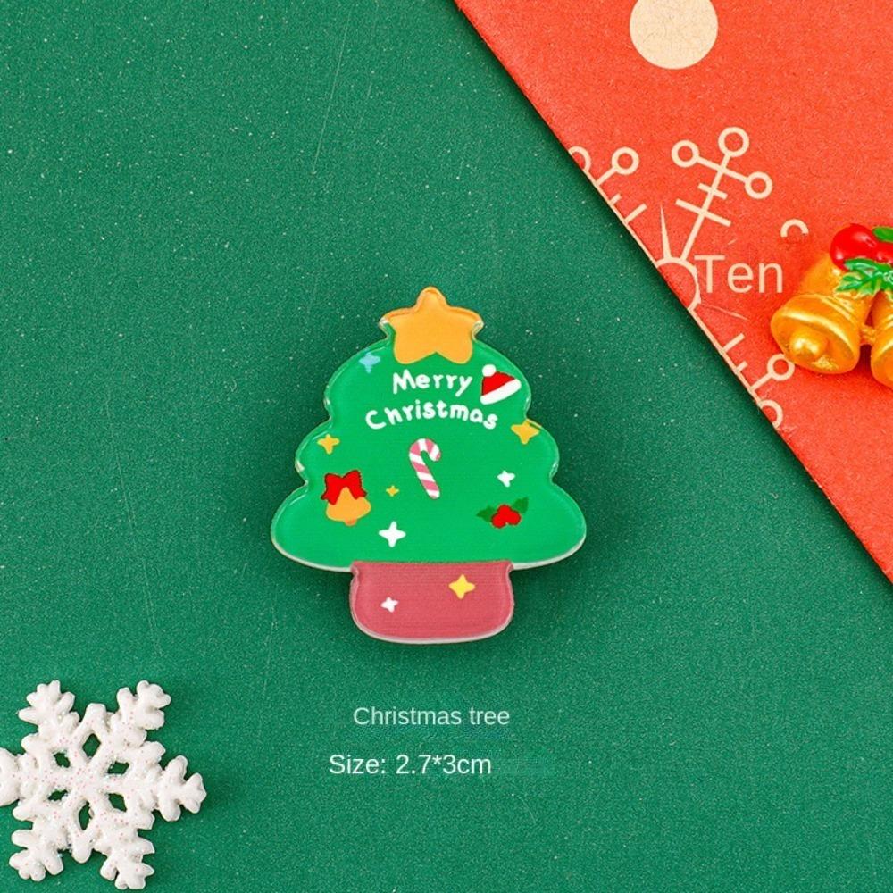 Printing Cute Accessories Mini Christmas Ornaments Fashion Gifts Brooch