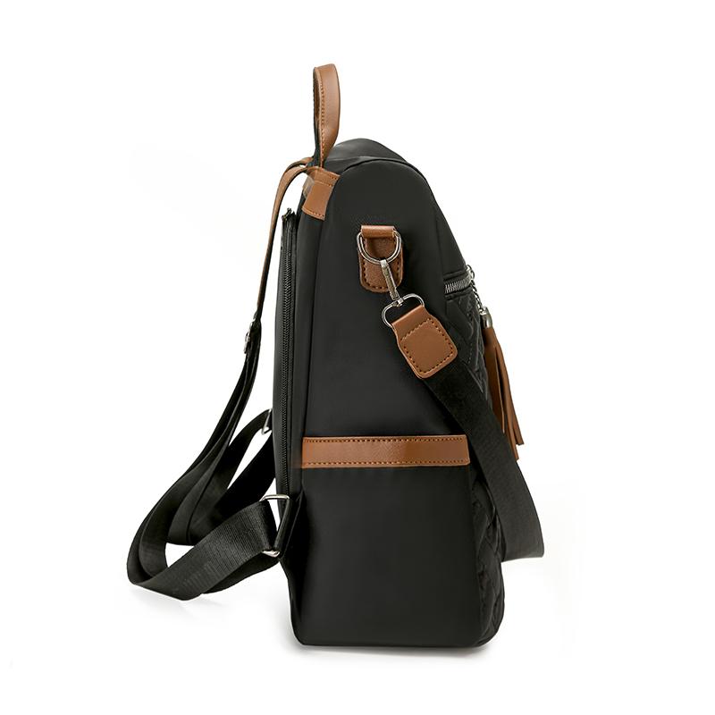 Women's Tassel Backpack Large Capacity Three-Use Shoulder Bag