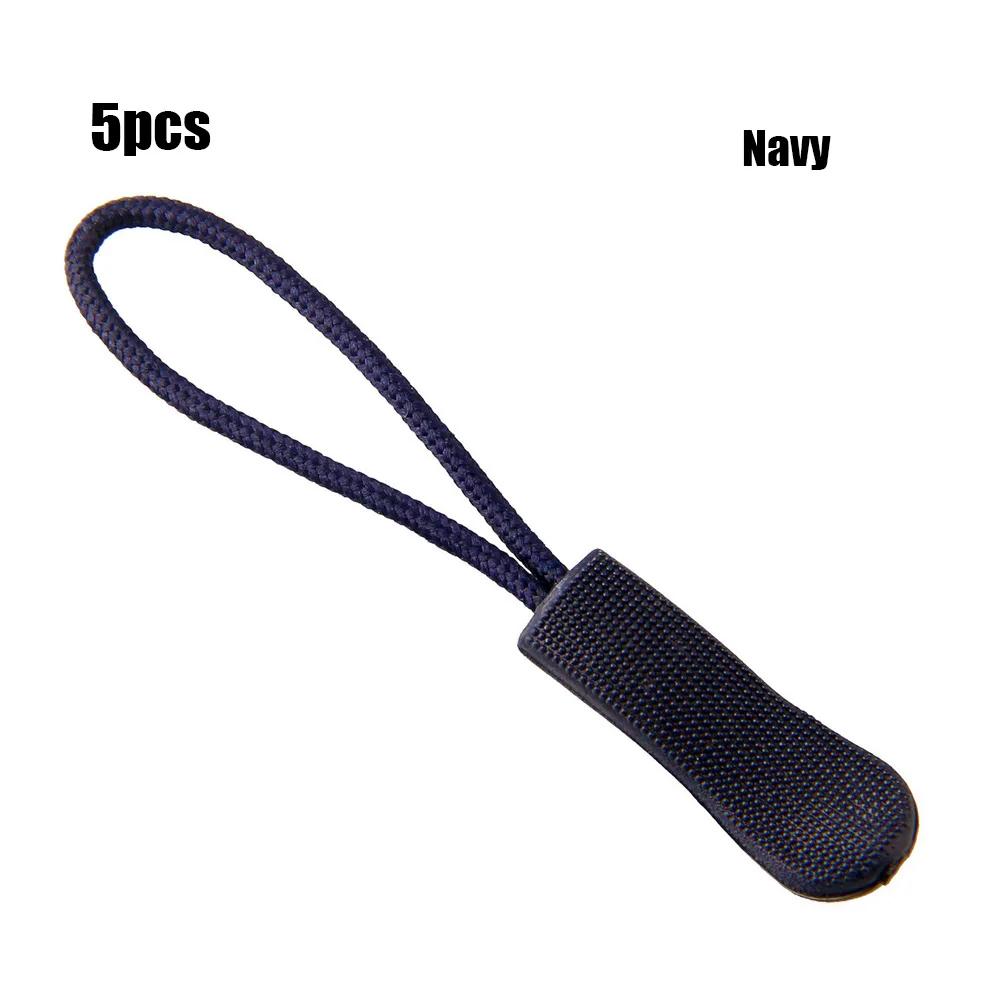 5Pcs Zipper Pull Puller End Fit Rope Tag Fixer Zip Cord Tab Replacement Clip Broken Buckle for Travel Bag Suitcase Tent