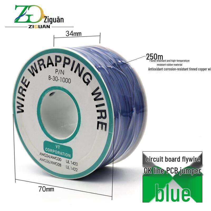 ZIGUAN 30AWG OK Laidas Vienagyslis Varis PCB Šuoliams, 250m