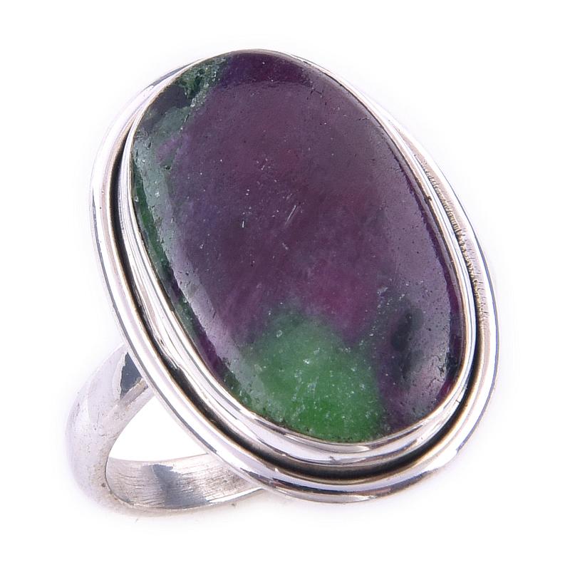 Ruby In Zoisite Handmade Lab-Created 925 Sterling Silver Jewelry Ring S.7.5 I1w96