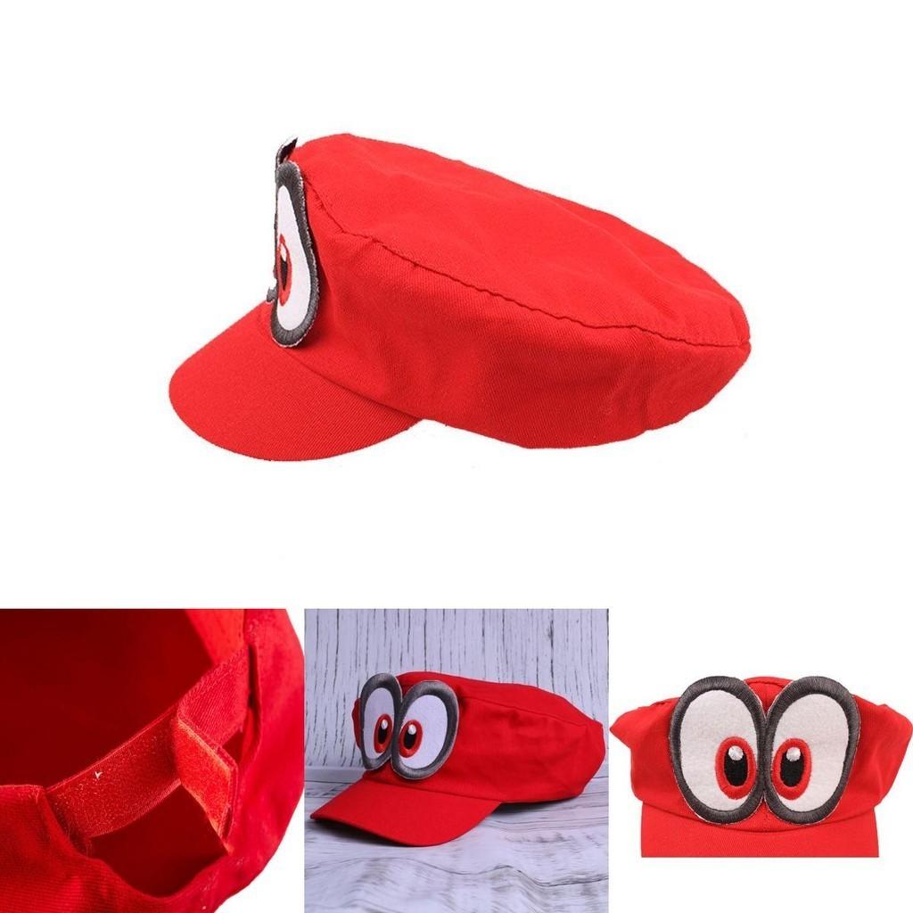 Cappellino Super Mario Odyssey Unisex Cappellino da Baseball Rosso Accessorio Costume Cosplay Per Adulti e Bambini