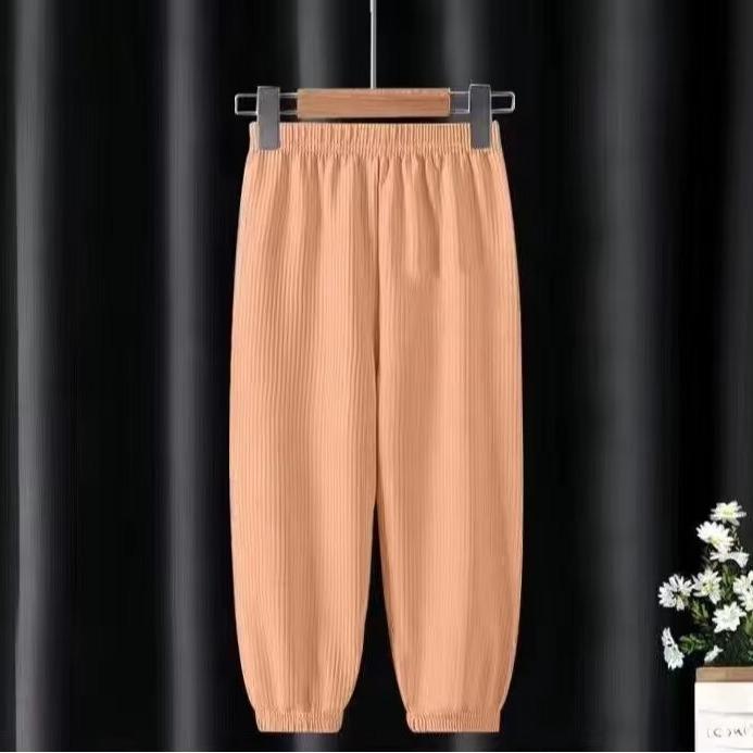Kids Summer Mosquito Proof Harem Pants Boys Girls Korean Wide Leg Trousers With Cuffed Ankles