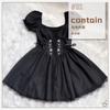 Halloween dark little black dress goth tutu goth nightclub bar lead dancing babe costume