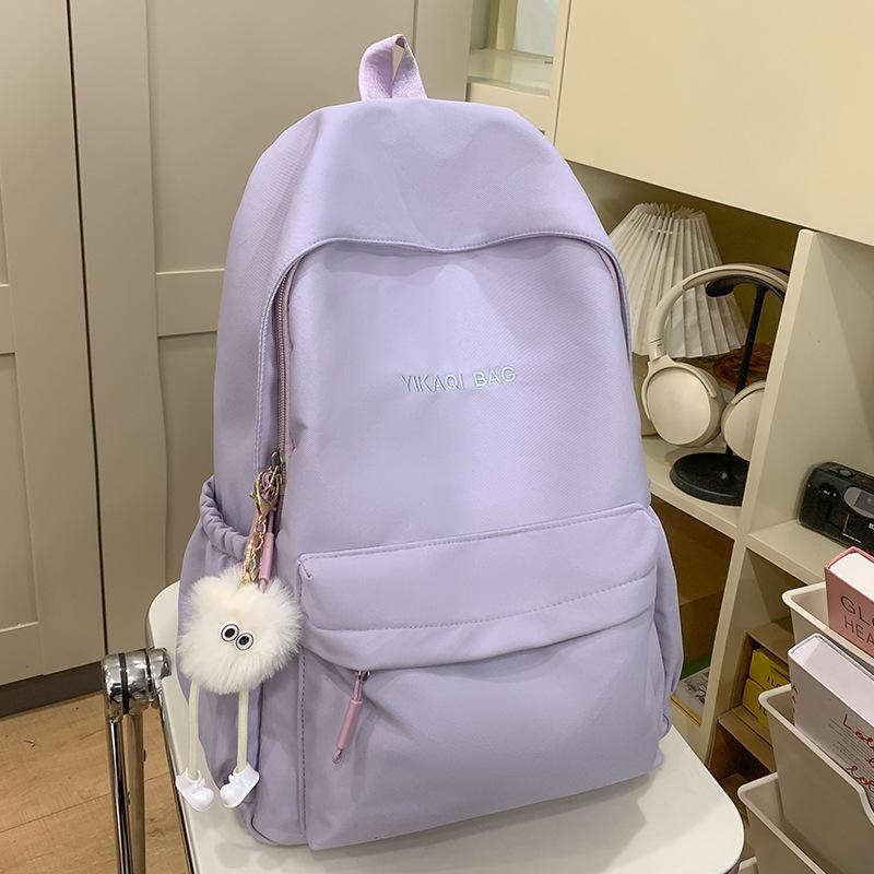 New Elementary School Student Schoolbag for Girls Junior High School Students with High Looks Letter Backpack