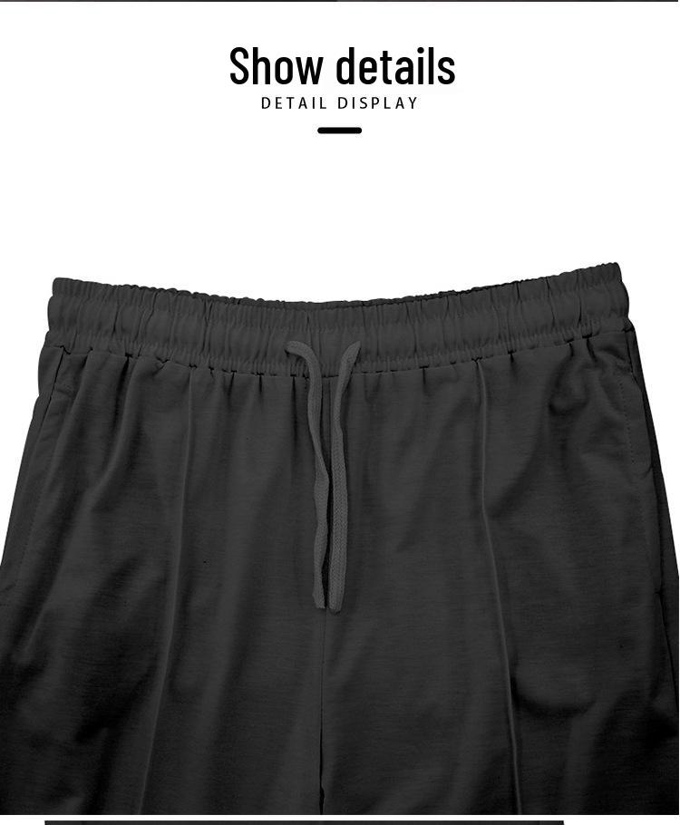 2025 Men's Loose Straight-Leg Sports Casual Pants - Spring/Summer American Oversize Style