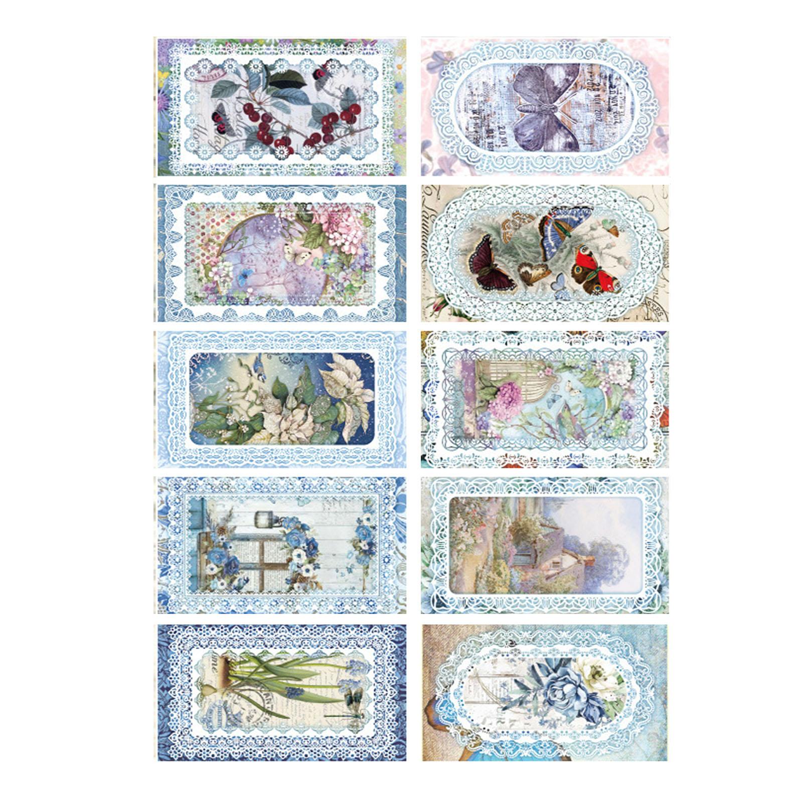 

50 штук Материалы для скрапбукинга Кружевное украшение Винтажные наклейки Бумага для скрапбукинга для DIY рукоделия