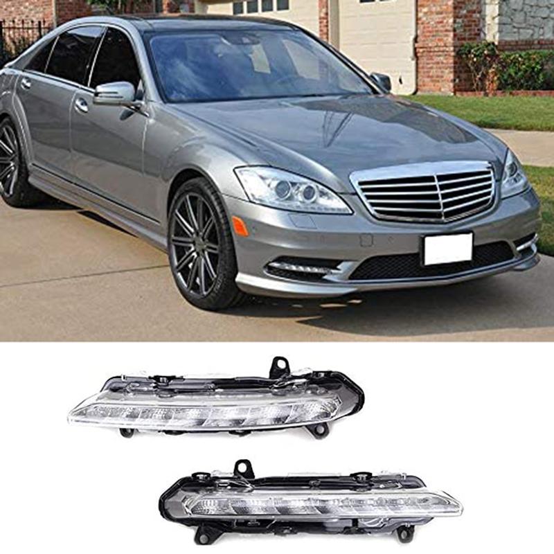 1 Pair L+R Led Drl Daytime Running Light for Mercedes S-Class 09-13 W221 S350 S500 2218201856 2218201756