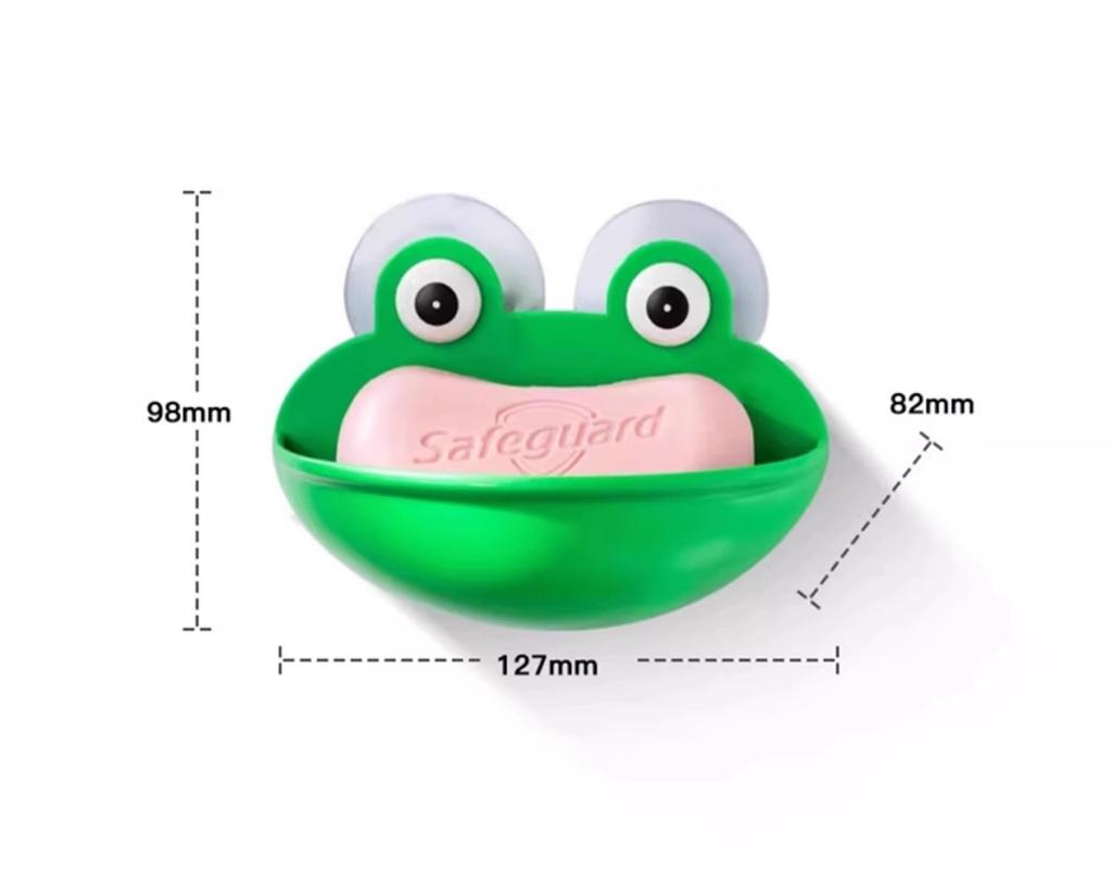 1pc Suction Cup Frog Soap Dish - Soap Box - Creative Design - Little Frog Soap Holder - Soap - High Aesthetic - Soap Rack