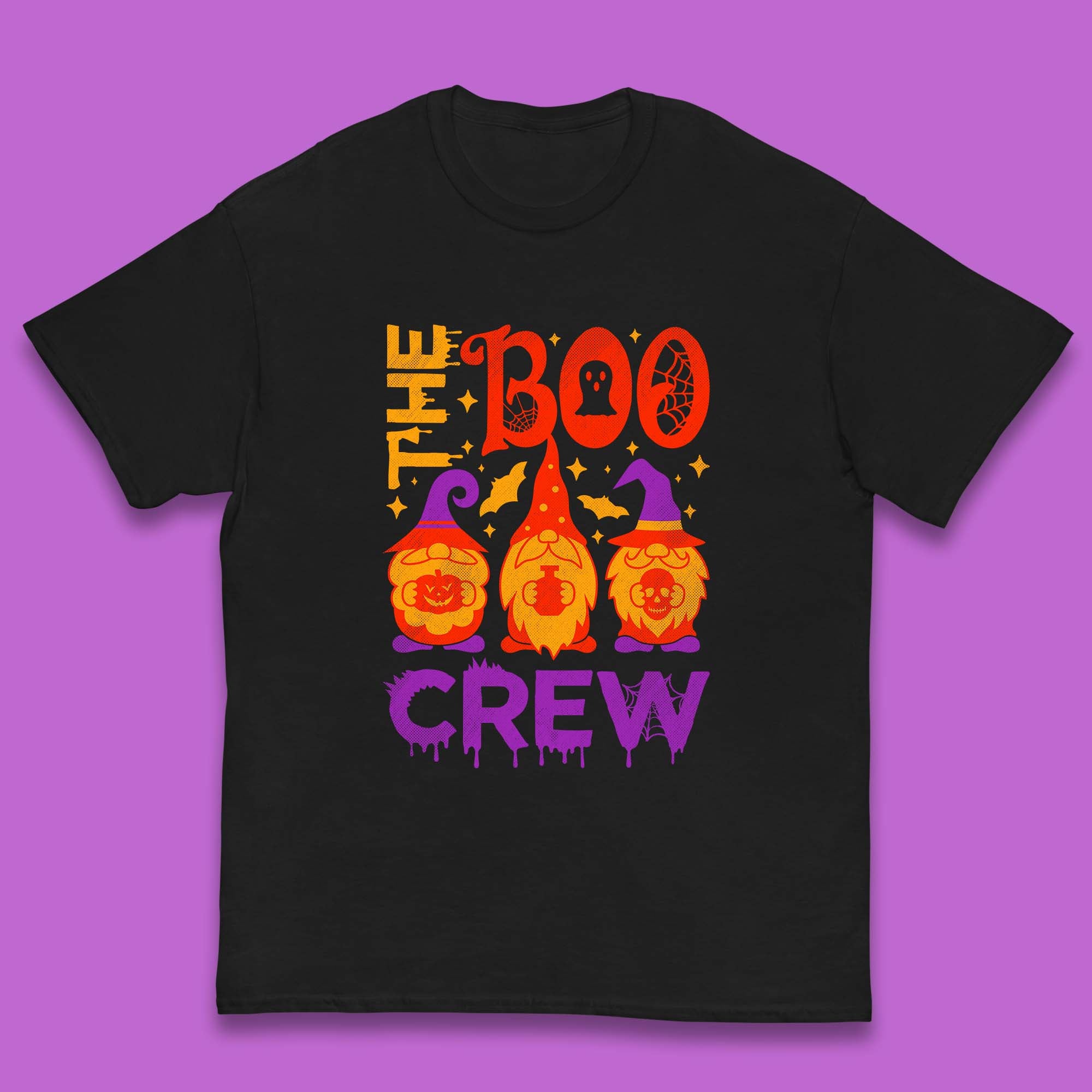 The Boo Crew Halloween Gnomes Squad Horror Scary Spooky Matching Costume Kids T Shirt 130