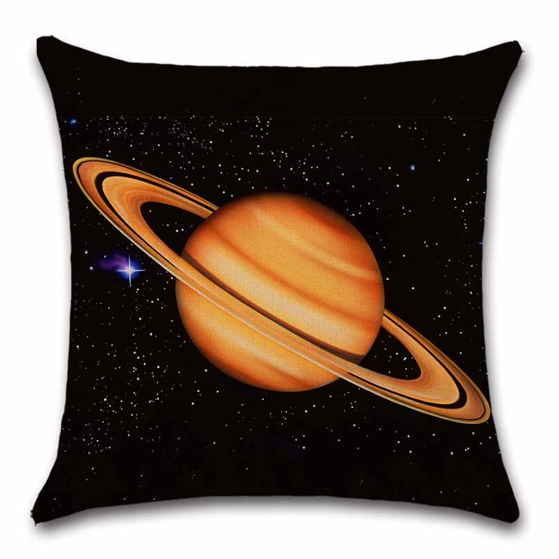 Eight Planets of the Solar System Kids Gift Printed Cushion Cover Chair Seat Sofa Decoration Home Decor Pillowcase