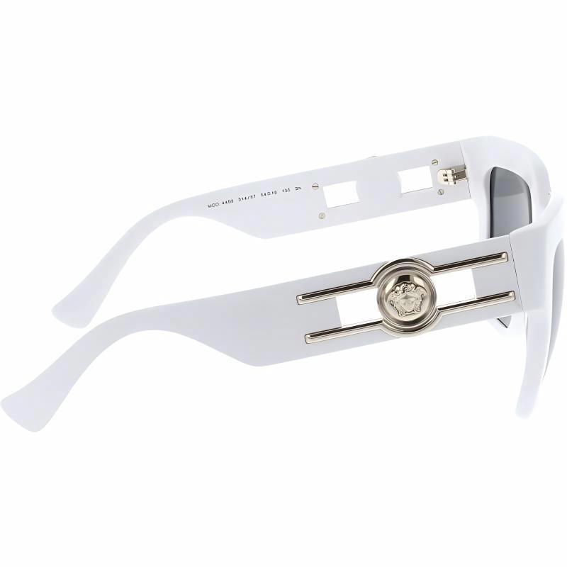 Versace Full Frame Design Acetate Plastic Irregular Shape Sunglasses Women's White 19068398 VE4458 314/87 54 19-white 54