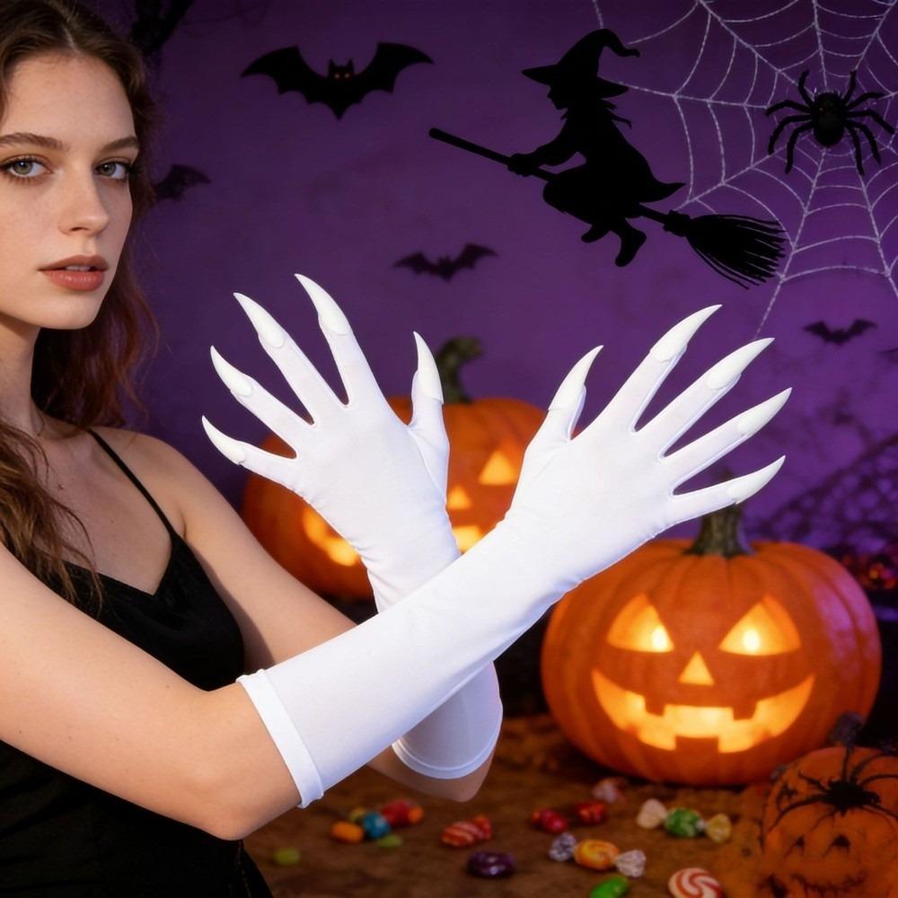 Fancy Props Halloween Cosplay Gloves Long Nails Ghost Claw Mittens  Cosplay Performance