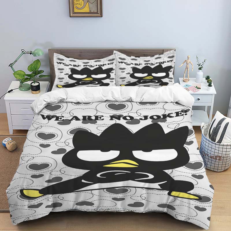 BADBADTZ-MARU 3-piece cartoon bedding set, exquisite adult and children's bedding set, suitable for double and single beds, larg