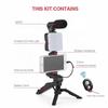 Smartphone Tripod with Mini Mic, LED Fill Light for TikTok YouTube