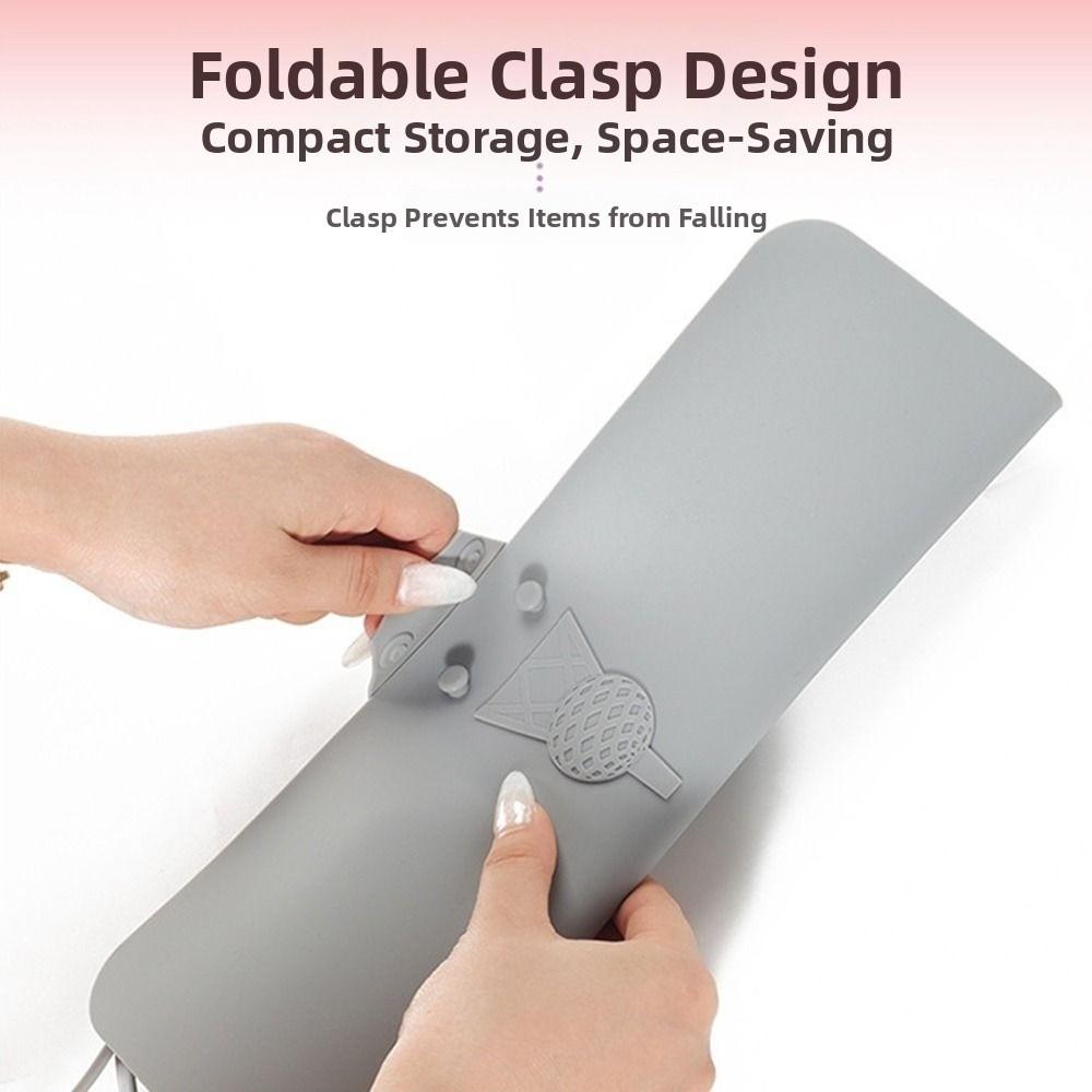 Folding Hair Curler Storage Bag Silicone Curling Iron Carrying Case  Travel Case