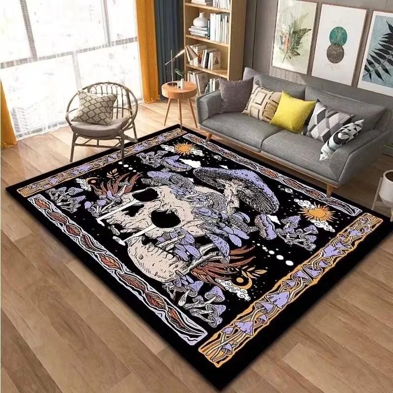 Sun Butterfly Foral Mushroom Living Room Carpet Washable Entrance Mat Home Bedroom Balcony Corridor Floor Mat Sofa Kitchen Rug