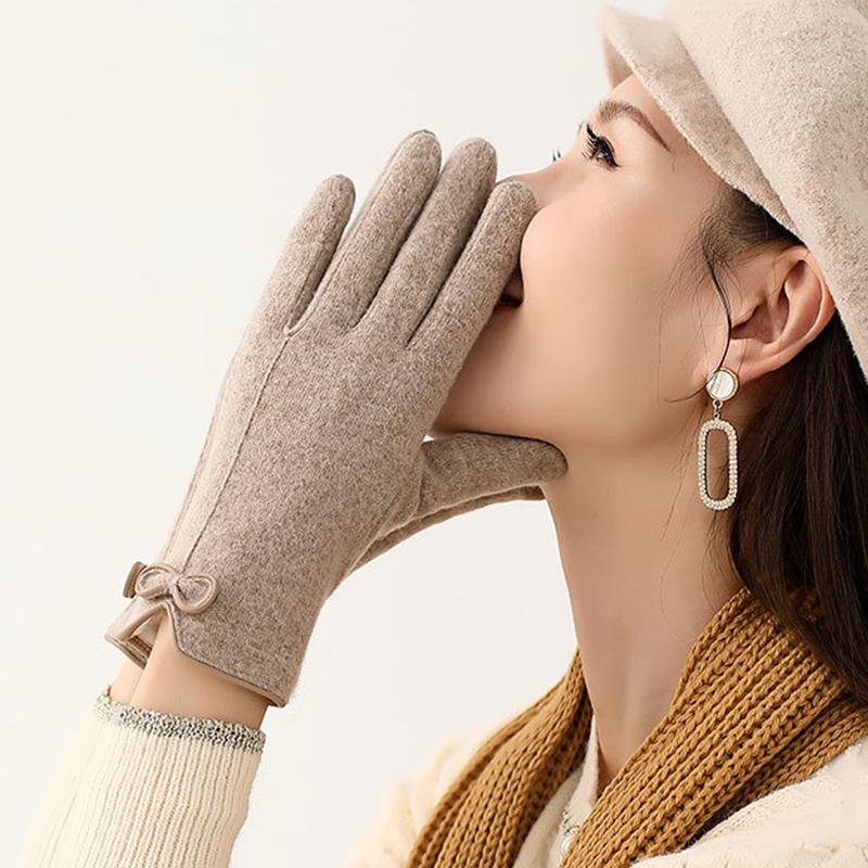 Warme Handschuhe für den Winter, samtig, warm, zum Fahren und Radfahren, Touchscreen-Kaschmir-Handschuhe