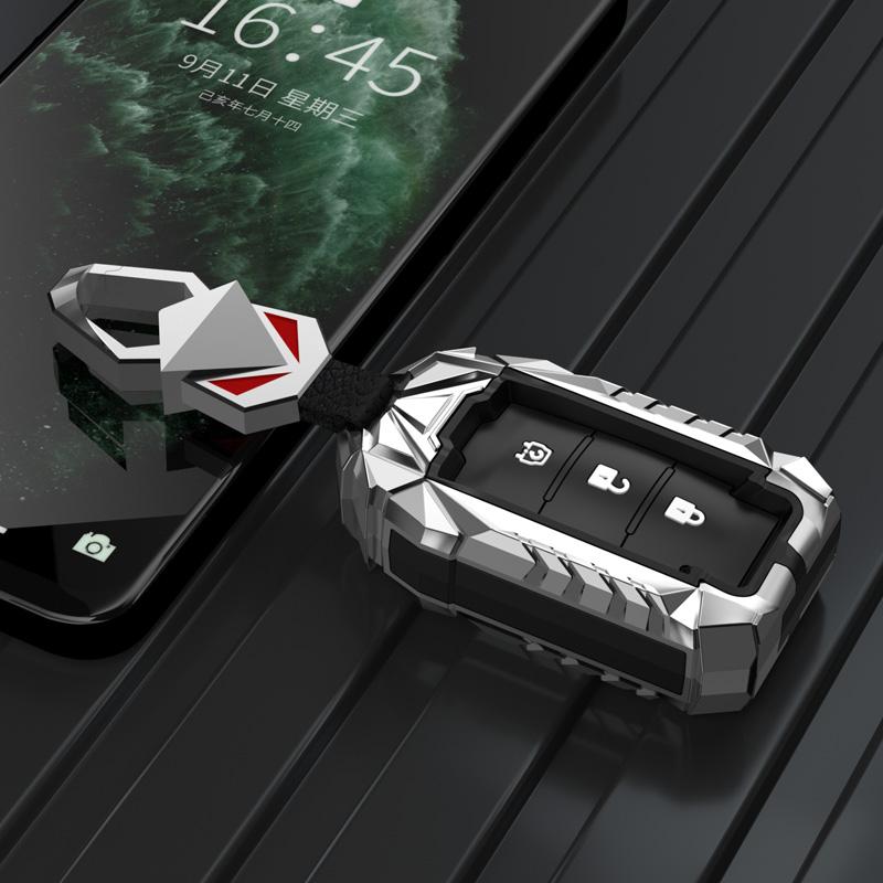 Styling Mouldings Folding Zinc Alloy Silica Gel Car Key Cover Case Shell For Dongfeng DFM DFSK Glory 580 F507 S30 H30 AX7 Access